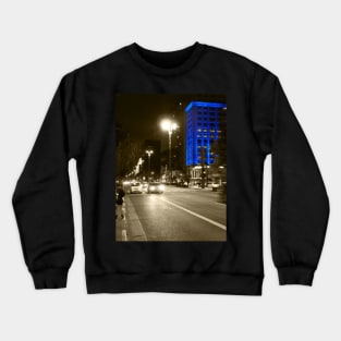 Blue skyscraper Crewneck Sweatshirt